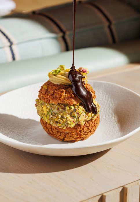 No lunch is complete without a sweet finish. Indulge in our selection of gelati, simple yet delicious, or treat yourself to a profiterole with chocolate sauce — available in pistachio or strawberry. For a truly memorable experience, share our famous tiramisu, freshly prepared tableside and available in classic, pistachio, or hazelnut variations.
