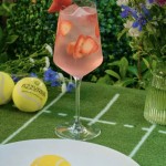Strawberry botanical cocktail at Azzurra Chelsea, served as part of the restaurant’s Wimbledon-inspired summer drinks menu in Chelsea, London.